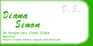 diana simon business card