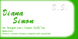 diana simon business card